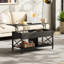 Grande table basse extensible avec plateau de rangement et roulettes interchangeables Sparta-122442882