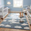 Tapis intérieur / extérieur bleu foncé / ivoire Hedwig-128837416-128837422
