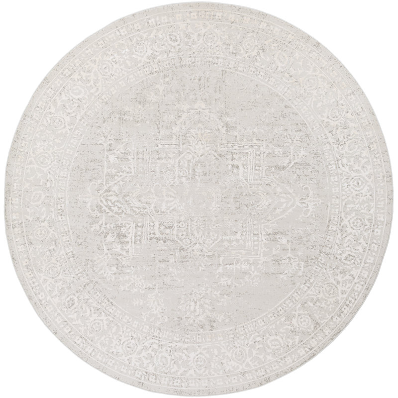 Schreffler Oriental Indoor Rug, Round 7'10"