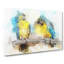 Two Blue & Yellow Macaw Parrots in Abstract - Wrapped Canvas-55302711