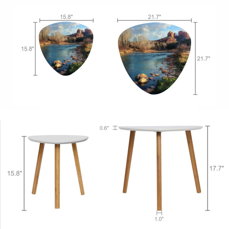 Ensemble de 2 tables basses gigognes Triangle Rock