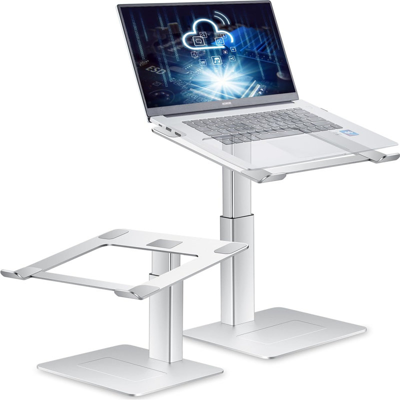 Metal Monitor Stand, Silver