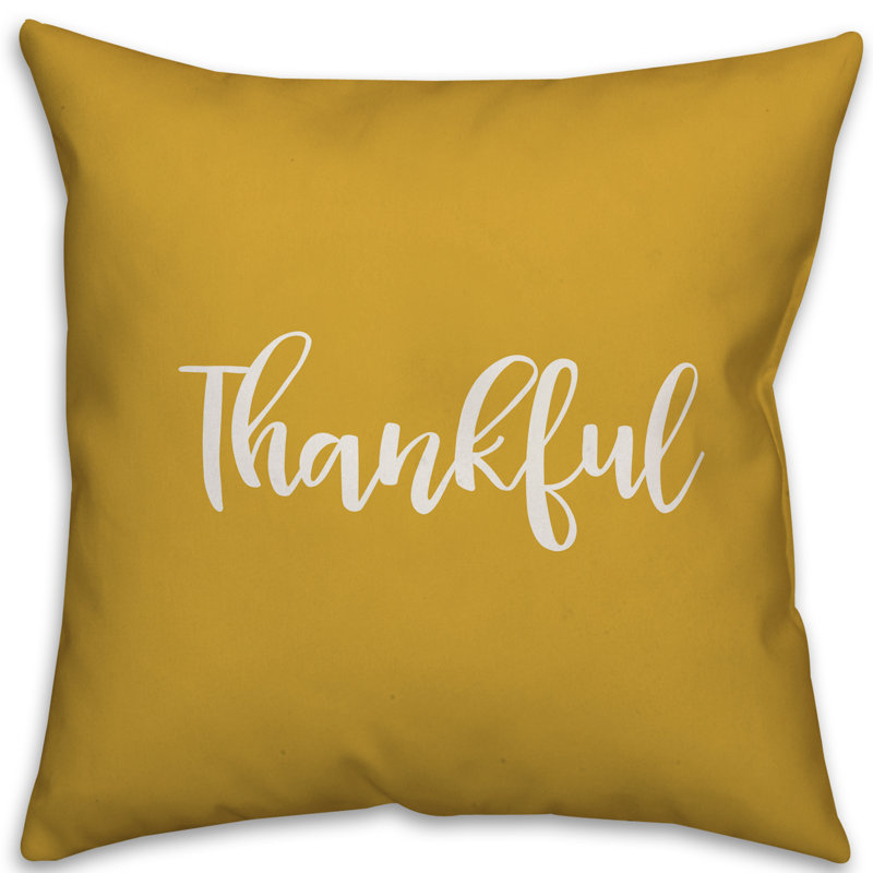 Reversible Throw Pillow, Mustard, Pillow Cover