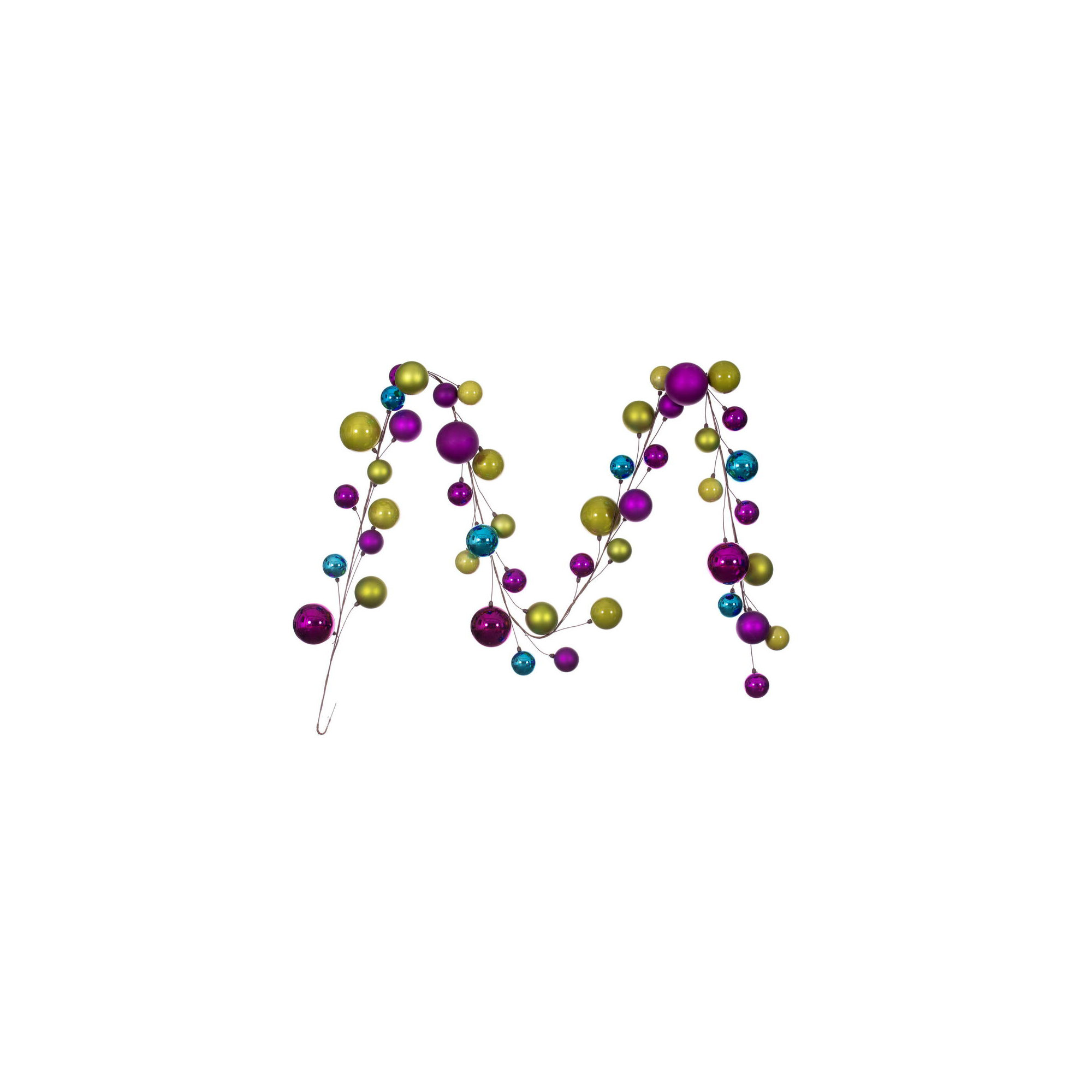 120'' in. Garland, Fuschia/Lime/Turquoise