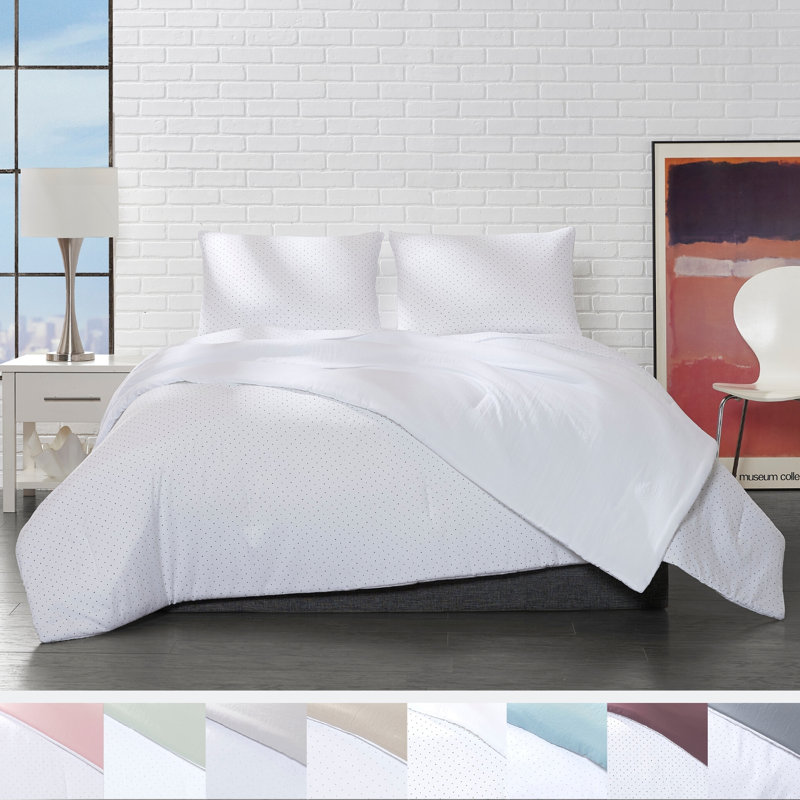 Dots Comforter, Full, Black