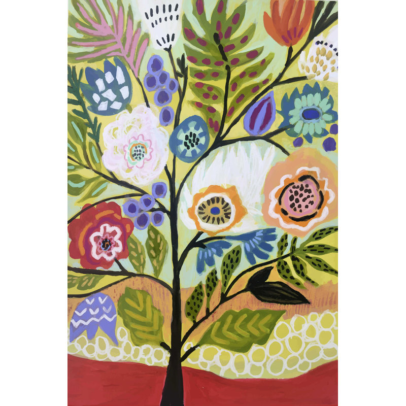 Arbre à fleurs II, H 18 po x l 12 po
