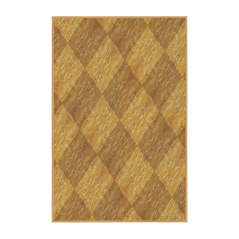 Tapis géométrique brun / beige, Rectangle 6 pi x 9 pi