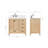 Cambridge 37'' Solid Wood Single Bathroom Vanity in Oak, with 1.5'' Pure White Quartz Top, Left Offset, Rectangle Sink-1949423148-1974849749