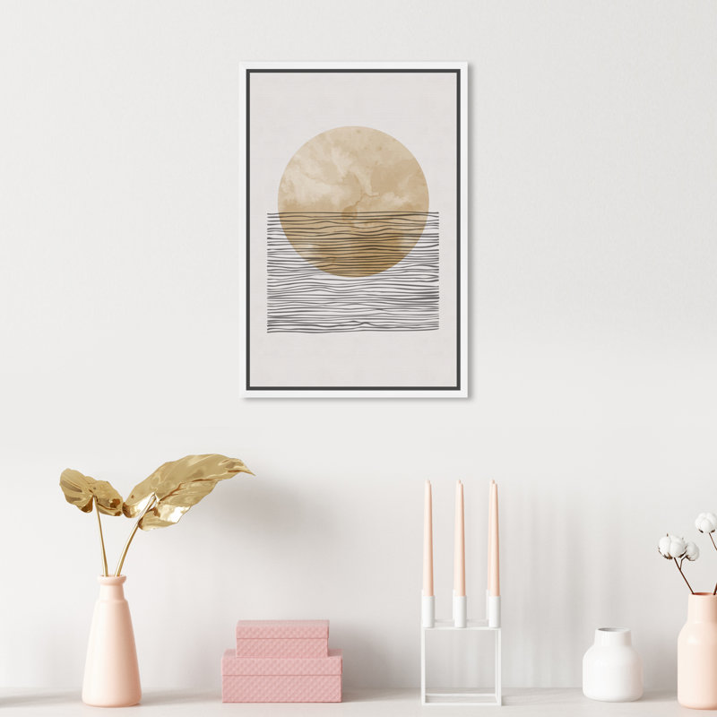 " The Sun And The Shade II ", White Framed Canvas, 15" H x 10" W 