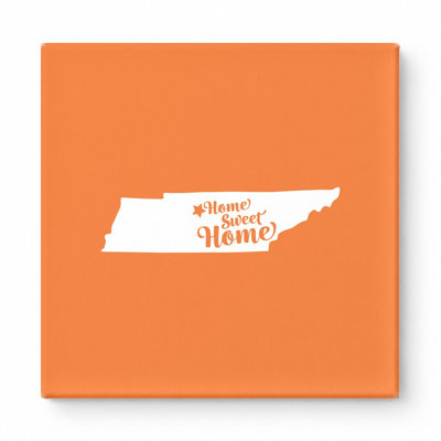 Home Sweet Knoxville — Tennessee State Silhouette — Canvas Wall Art