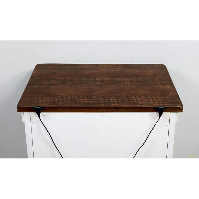 Table de chevet 3 tiroirs avec chargeurs USB pour chambre à coucher, salon, placard