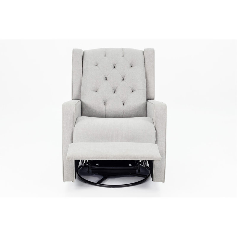 Luxurious Swivel Glider Recliner For Ultimate Comfort And Relaxation, Light Gray