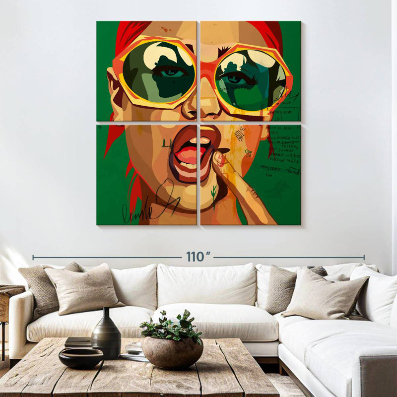 Playful Girl, 74" H x 74" W