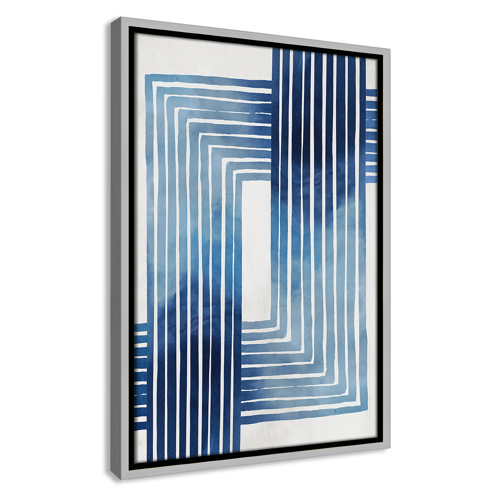 In Unison by Eva Watts - Painting Print, Silver Framed Canvas, 19.5" H x 13.5" W x 2" D
