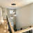 3 Light Hammered Glass Pendant Light Height Adjustable Hanging Light