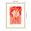 «Galya Palms At Sunset» par Treechild, impression sur bois encadrée-100477595-100477596