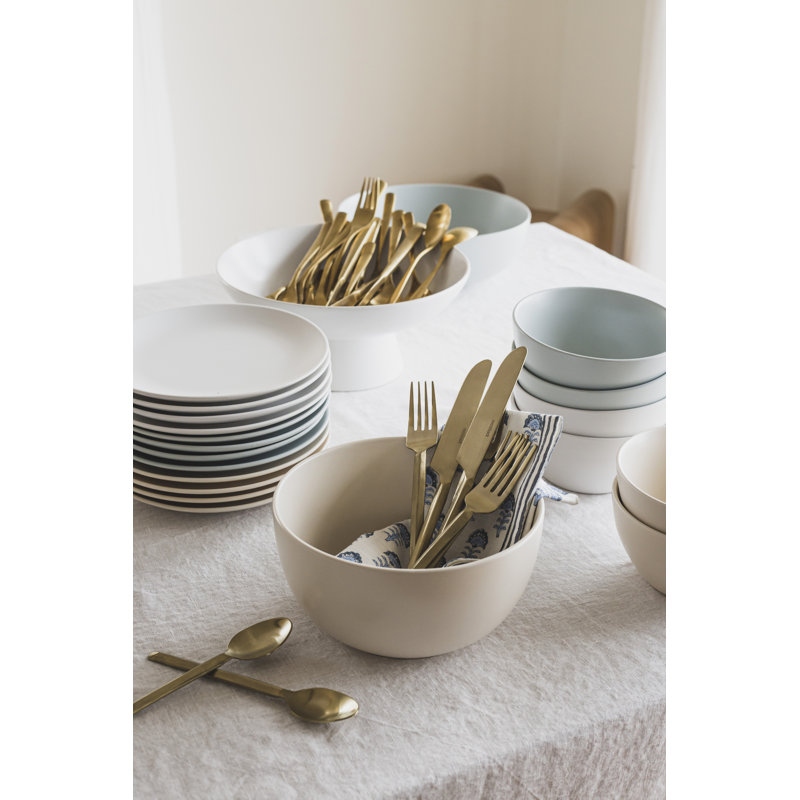 Over&Back Coupe Semi Hand-Finished Stoneware Appetizer Plates, White