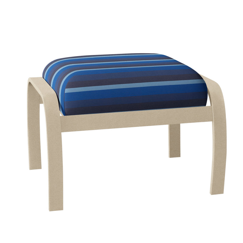 Repose-pieds avec coussin Askar, Désert texturé, Indigo