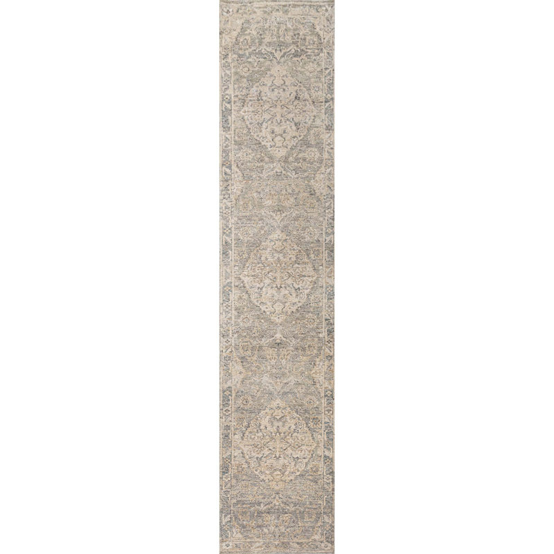 Handmade Silk and Wool Area Rug, Runner 2'6" x 12'