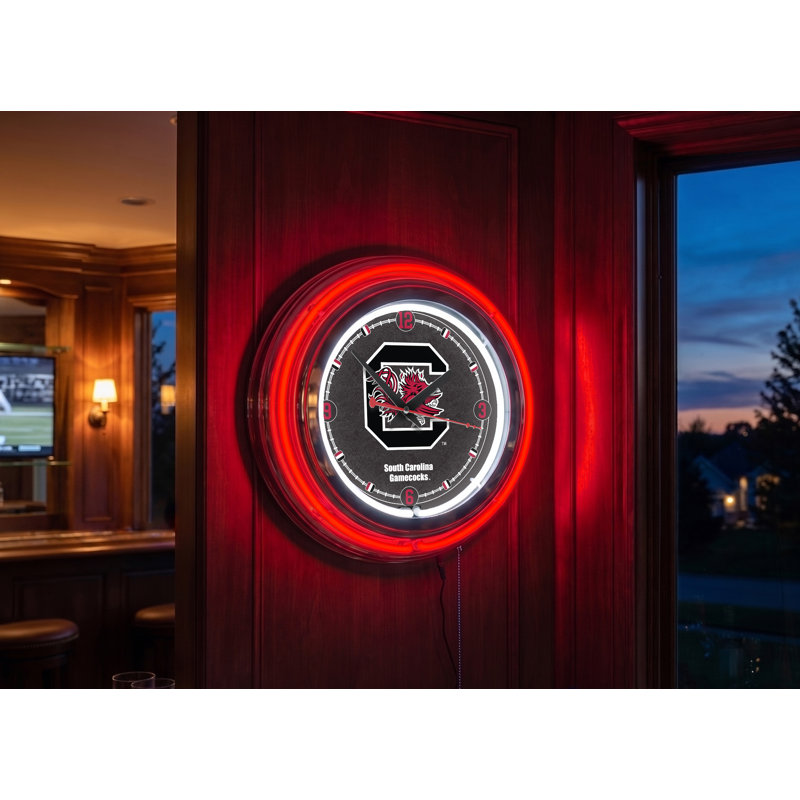 NCAA 15" Neon Clock, South Carolina