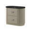 Ensemble de chambre pour très grand lit, beige gris, 5 pièces avec 2 tables de chevet, commode, miroir-137636215