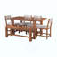 Ensemble de salle à manger 6 pièces avec banc, table extensible en bois d'hévéa avec 2 rallonges amovibles, 4 chaises rembourrées et 1 banc pour la salle à manger de cuisine-940371126-940371127
