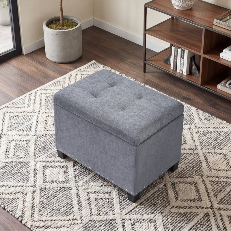 Repose-pieds avec rangement 22 po avec plateau réversible, Grey