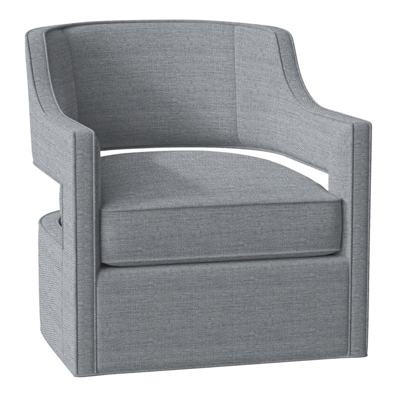 Phoebe 29.5" W Swivel Armchair, Perigold Willa Haze