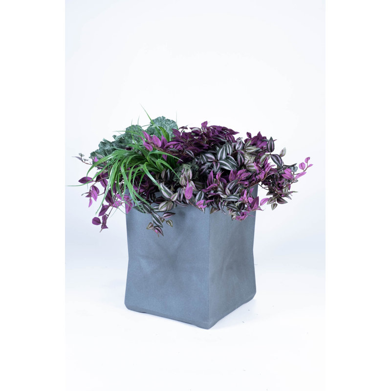 Pot Planter, Gun Metal, 24" H x 18" W x 18" D