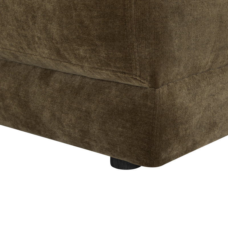 Bryn Chaise Lounge, Moss Olive Green Performance Chenille