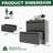 2 Drawer Lateral File Cabinet with Lock, Metal Lateral Filing Cabinet for Home Office, Steel Wide Horizontal Filing Cabinets for Letter/Legal/A4/F4 Hanging Files-2047642320