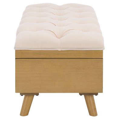 Raihaan 38" Wide Tufted Rectangle Storage Ottoman
