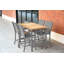 Tribeca Outdoor 5 - Piece Teak Aluminum Counter Height Narrow Bar Set-341673259-341673260-341673256