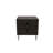 Modern Nightstand with 2 Drawers, Dark Brown, 19.7 x 21.7 x 15.7 inches | 100% Melamine Coated Particle Board, Metal Legs | Stylish & Functional for Bedroom or Living Room, Industrial Geometric Design-863392685