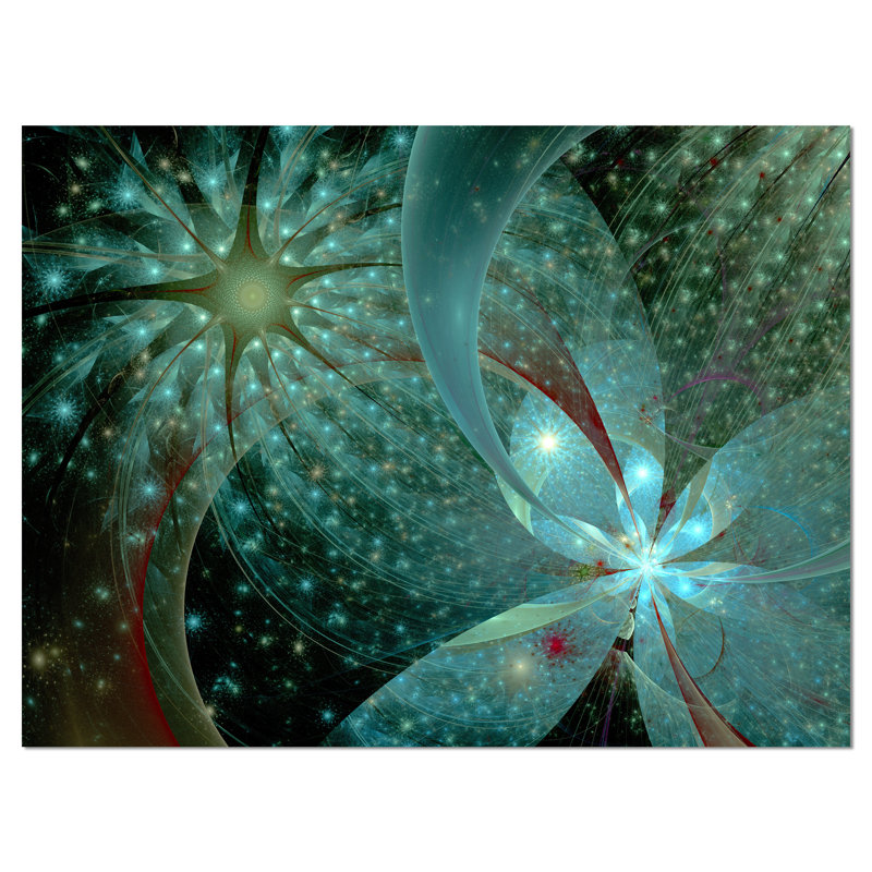 « symmetrical fractal fleur », impression, H 30 po x l 40 po x P 1,5 po, Toile tendue