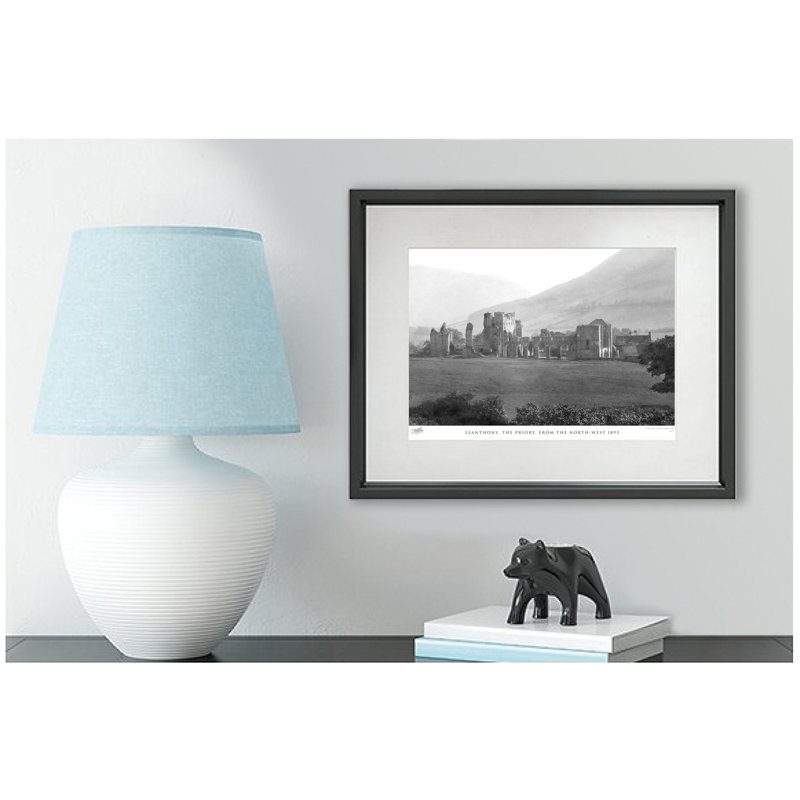 Llanthony, The Priory, From The North West 1893 - Single Picture Frame Print, 28cm H x 36cm W x 2.3cm D