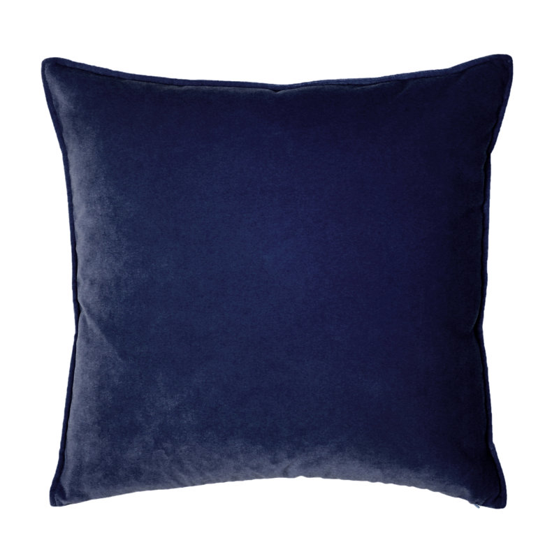 Franklin Washable Velvet Square Pillow Cover & Insert , Lapis, 26"H x 26"W