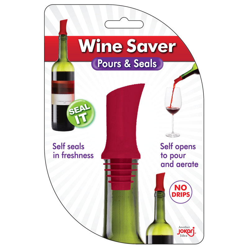 Red Self-Sealing Wine Server Pour Spout