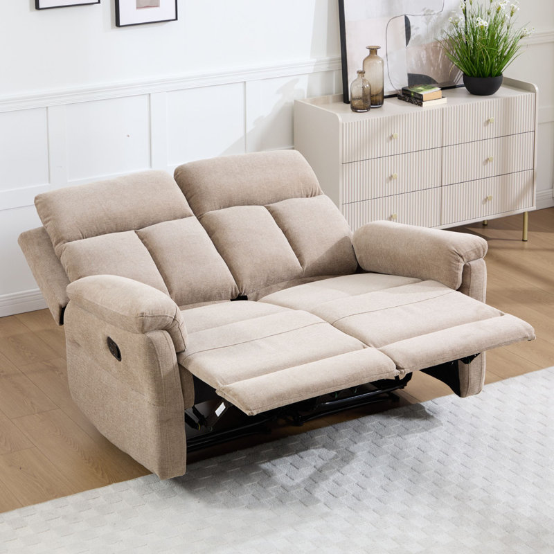 Canapé inclinable manuel en chenille de 57,5 po de largeur, Brown