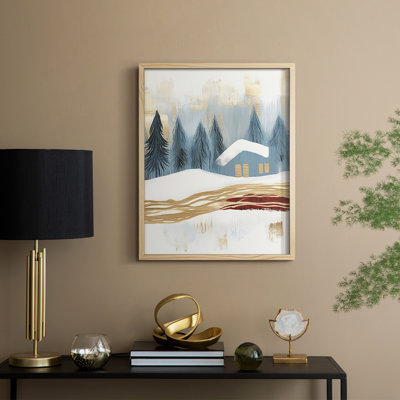 «Christmas Holiday Art CCLxxxiv», reproduction d'art encadrée - bois massif