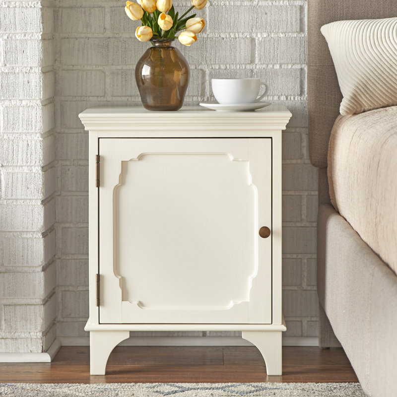 Table de chevet Andrea, Blanc lait