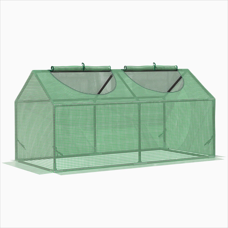4' X 2' X 2' Portable Mini Greenhouse, Small Green House With PE Cover, Roll-Up Zippered Windows