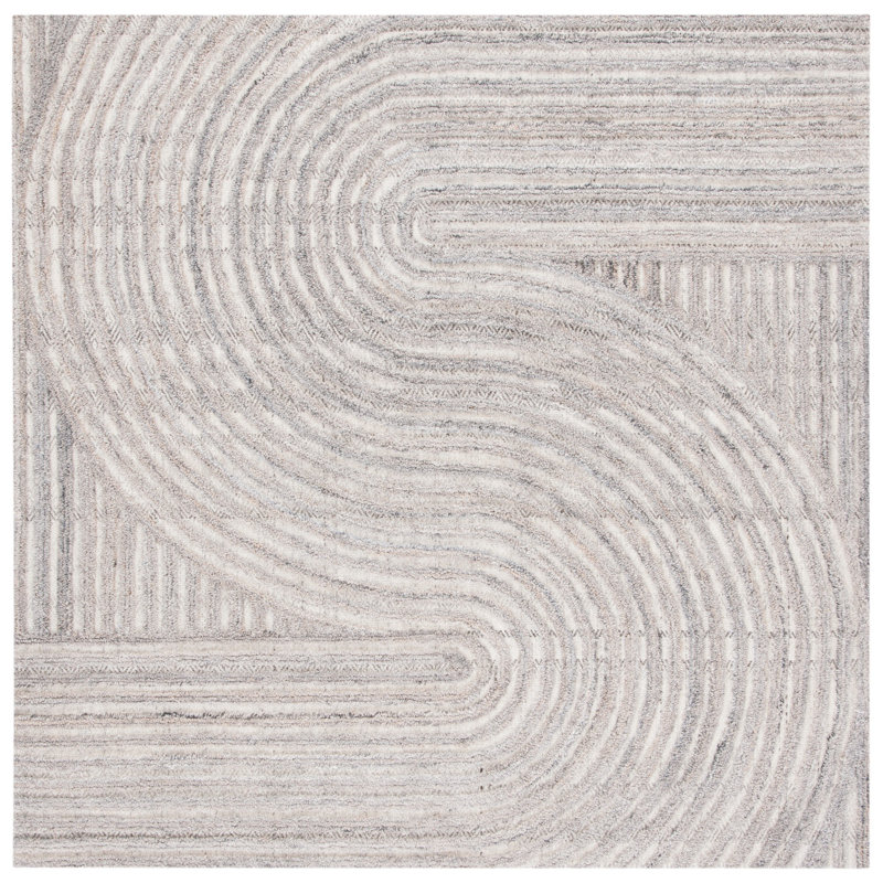 Tapis touffeté à la main Baylay, Carré 6 pi
