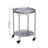 Round Coffee Table With Wheels 2-Tier Movable Side Tables Silver Metal Detachable Bedside Nightstand For Bedroom Living Room End Tables Next To Sofa