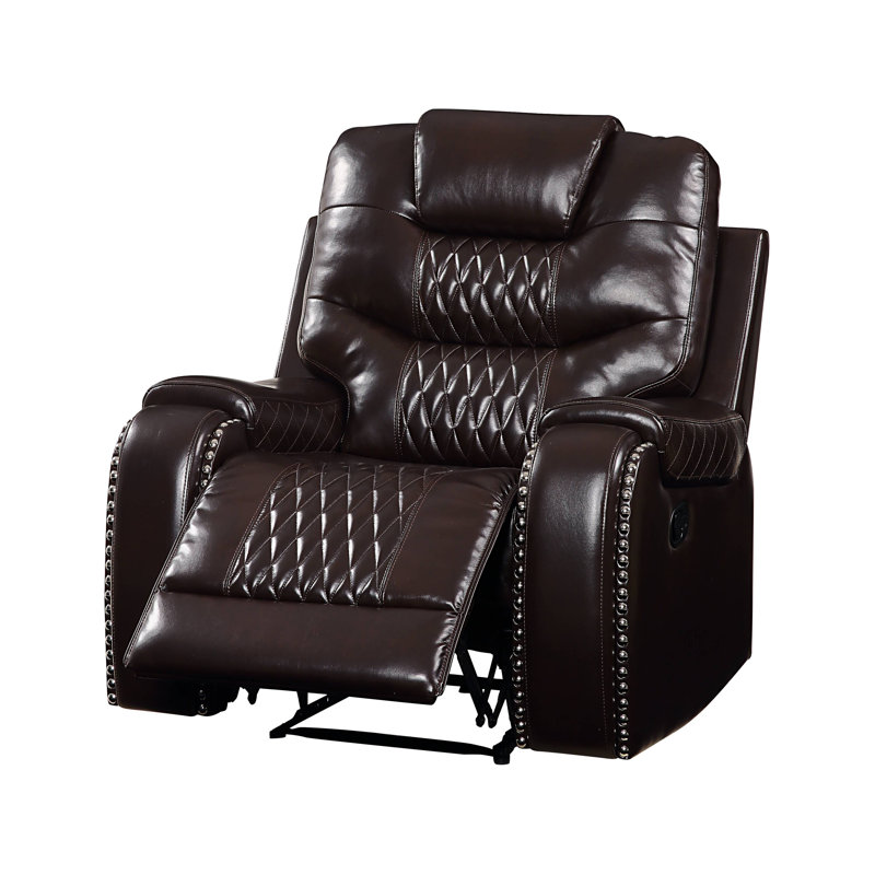 Fauteuil inclinable 42 po, Similicuir brun