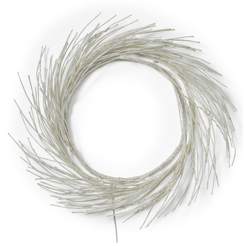 Couronne de Noël lumineuse en métal 24 po, H 4 po x l 24 po x P 24 po, Colombe