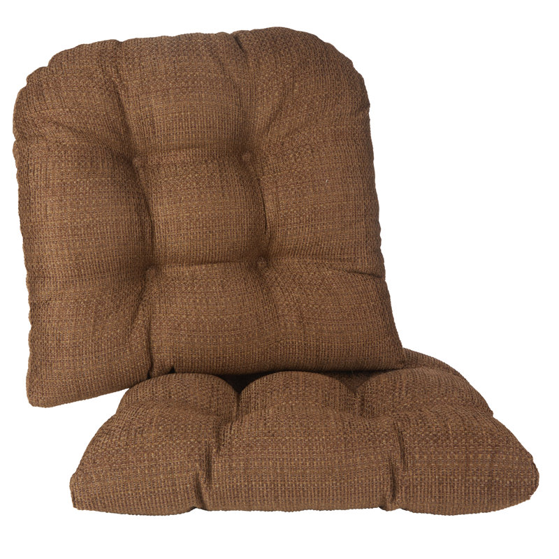 Non-Slip Dining Room And Kitchen Seat Cushions, 15 X 15 X 3 Inches, Chocolate