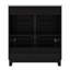 Meuble-lavabo cannelé de 76 cm avec lavabo en céramique et tiroir compartimenté-908591435