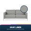 Broche 3 Seater Linen Sofa