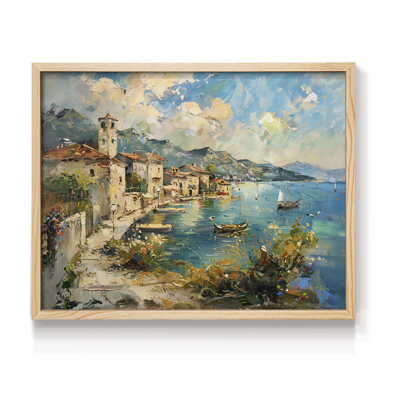 Nautical Series-CXCV - Reproduction encadrée - Restickable, Naturel, H 16 po x l 20 po